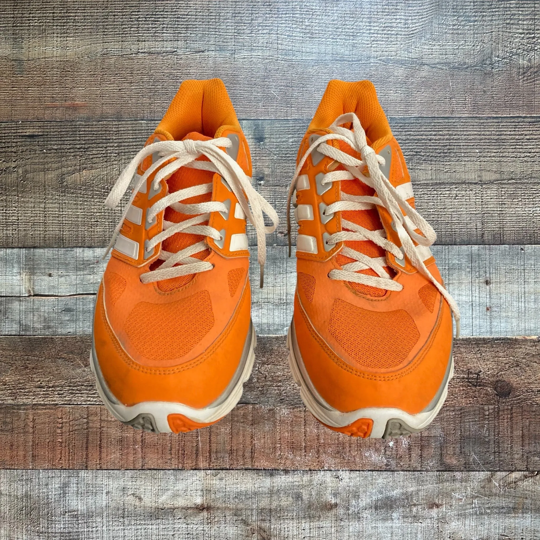 Adidas Orange Sneakers- Size 7.5 Mens/8.5 Womens
