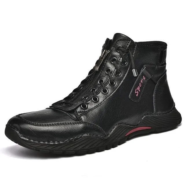 Classic Winter Leather Boots For Men