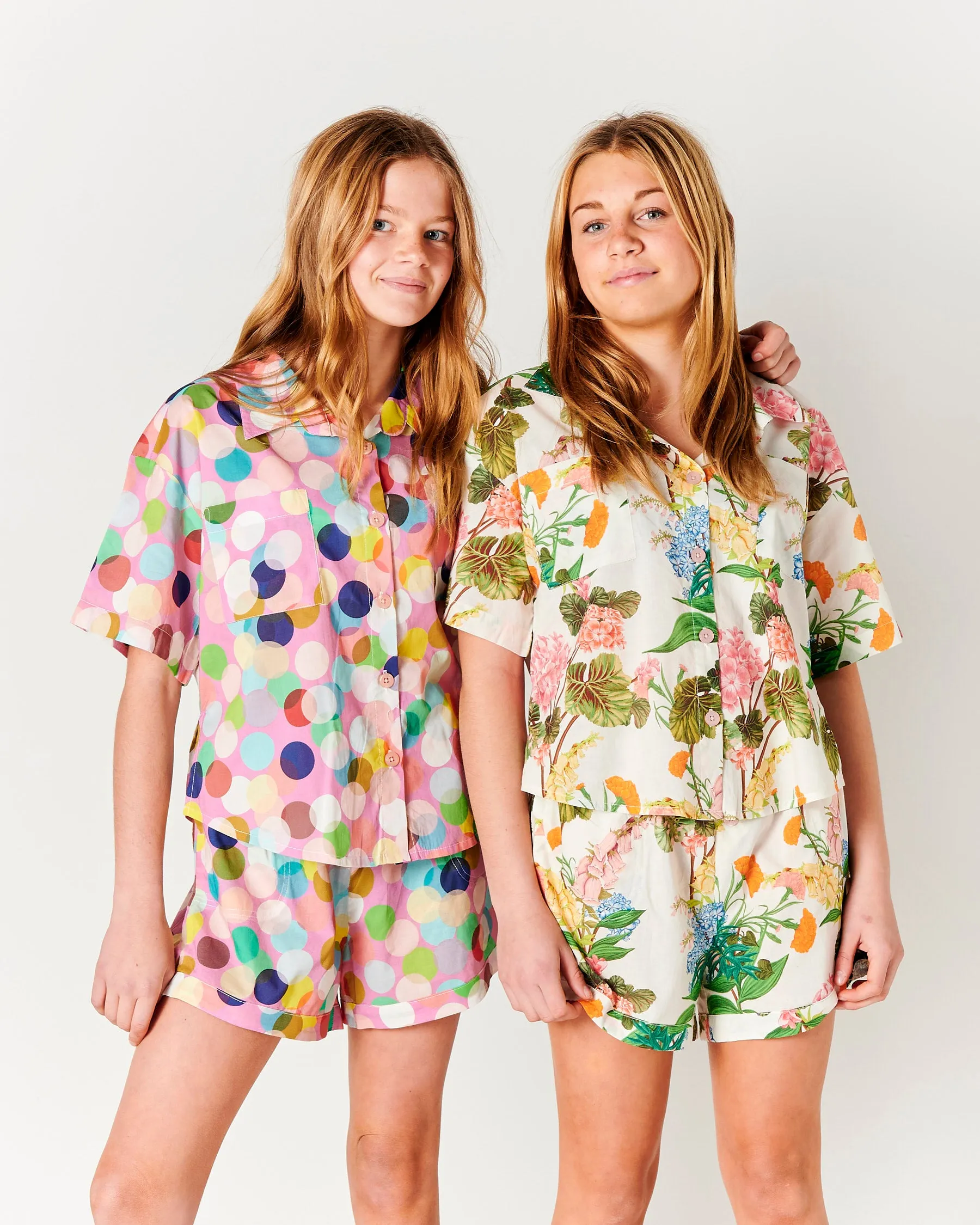 Confetti Pink Teen Organic Cotton Short Sleeve Shirt & Short Pyjama Set