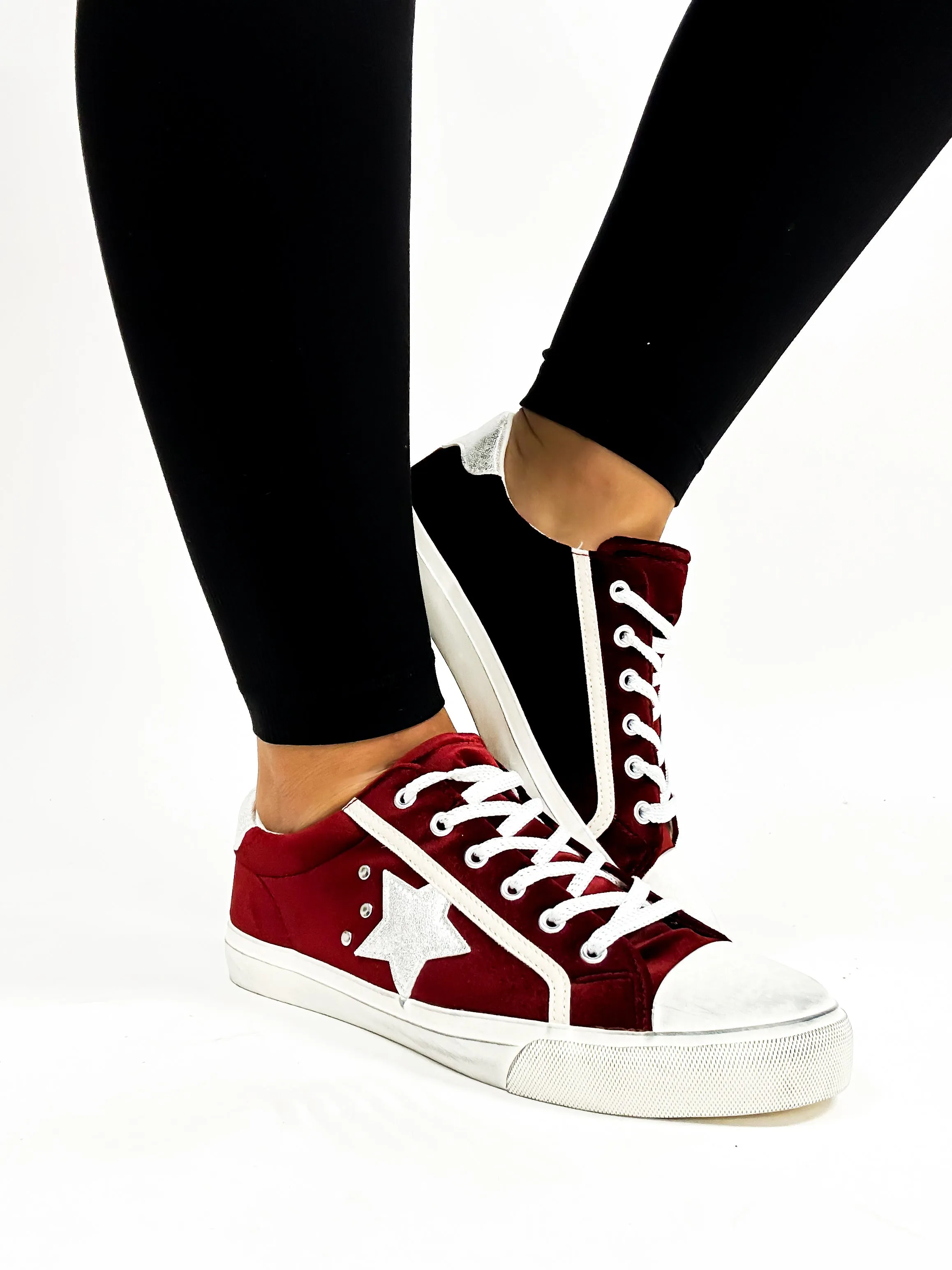 Corky's Rust Velvet Big Dipper Sneakers FINAL SALE