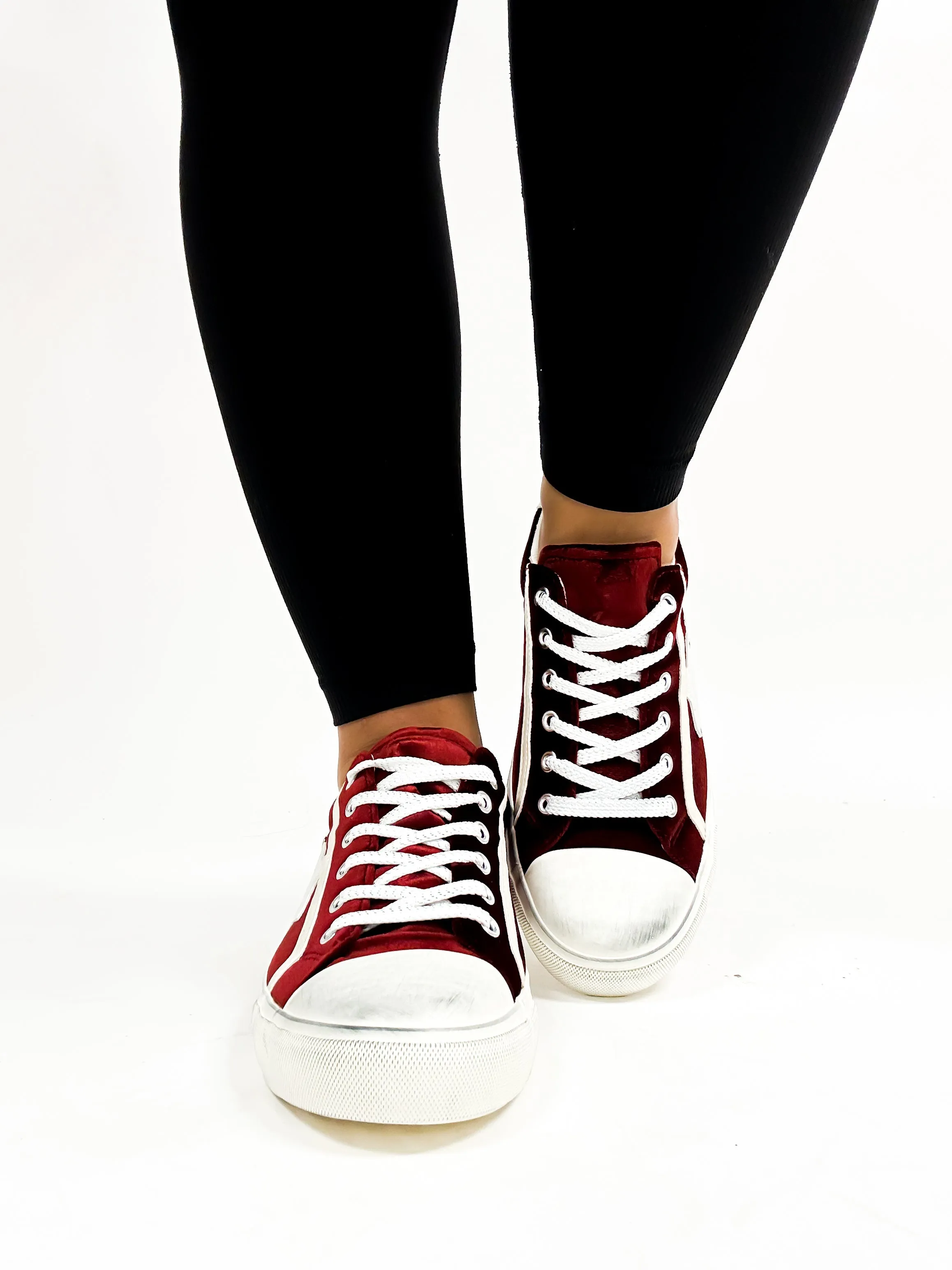 Corky's Rust Velvet Big Dipper Sneakers FINAL SALE