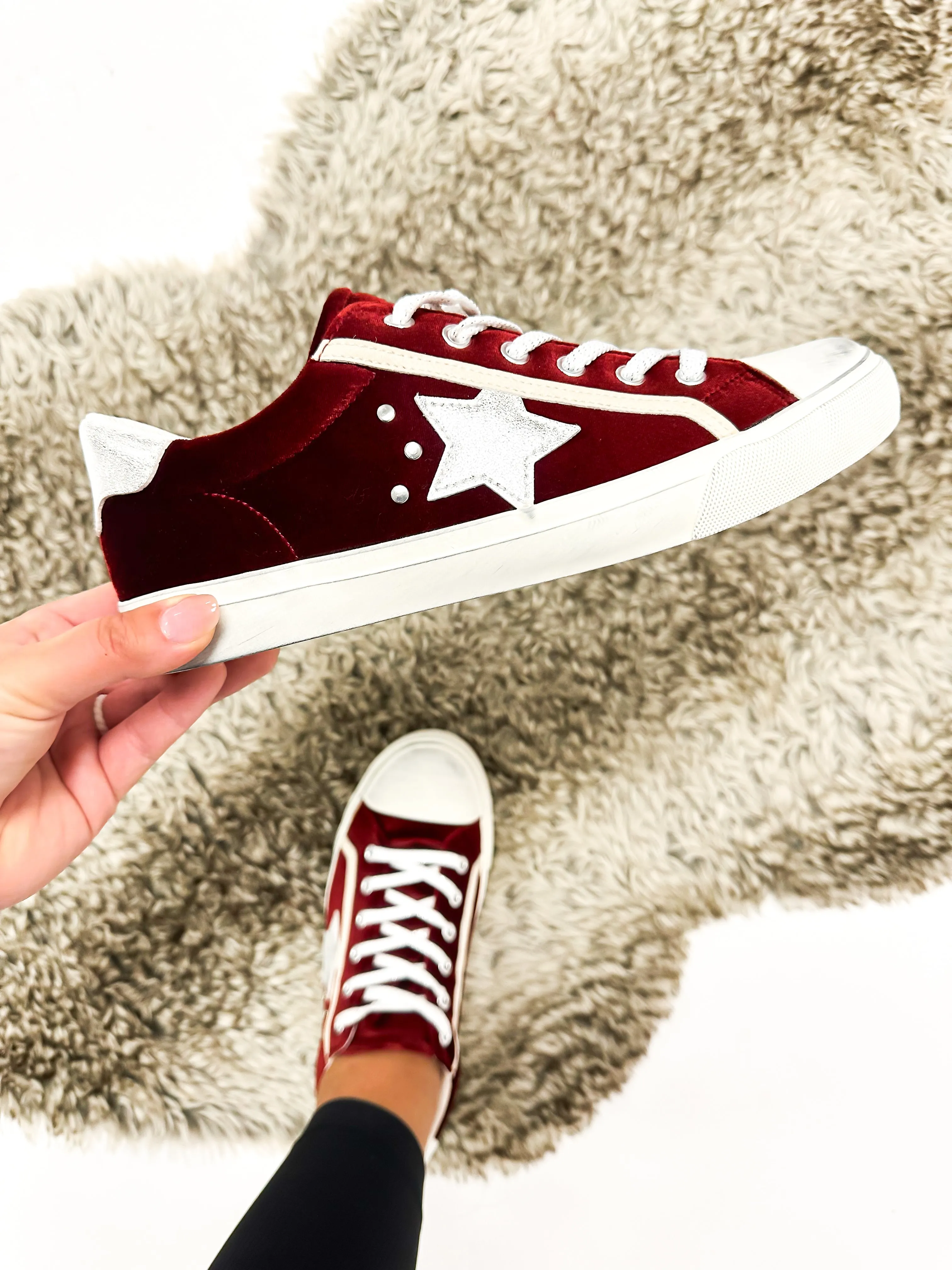 Corky's Rust Velvet Big Dipper Sneakers FINAL SALE