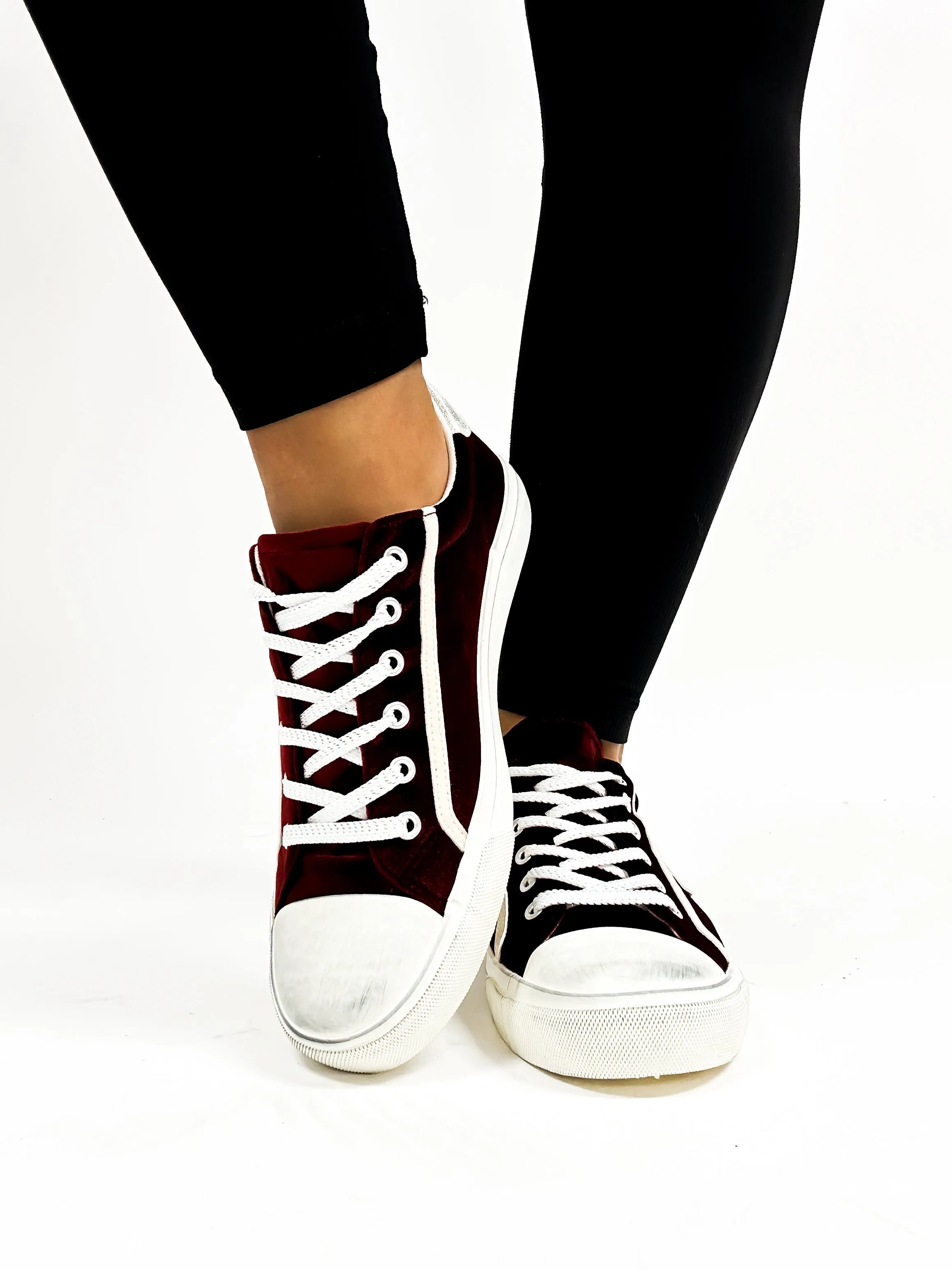 Corky's Rust Velvet Big Dipper Sneakers FINAL SALE