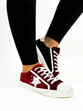 Corky's Rust Velvet Big Dipper Sneakers FINAL SALE