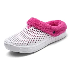 Groovywish Women Nonslip PU Fur Slippers Family Indoor Slides
