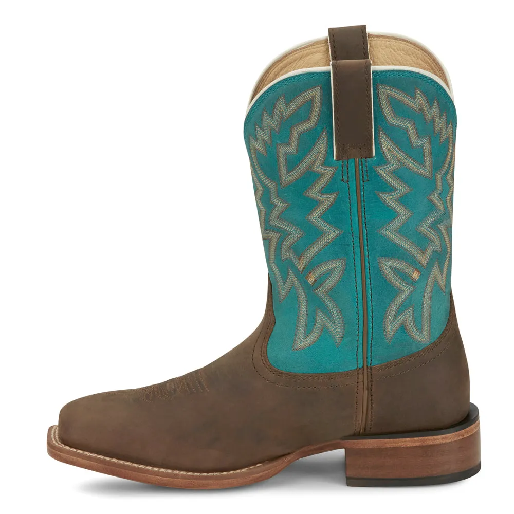 Jackpot 11 inch Wide Embroidered Square Toe Cowboy Boots