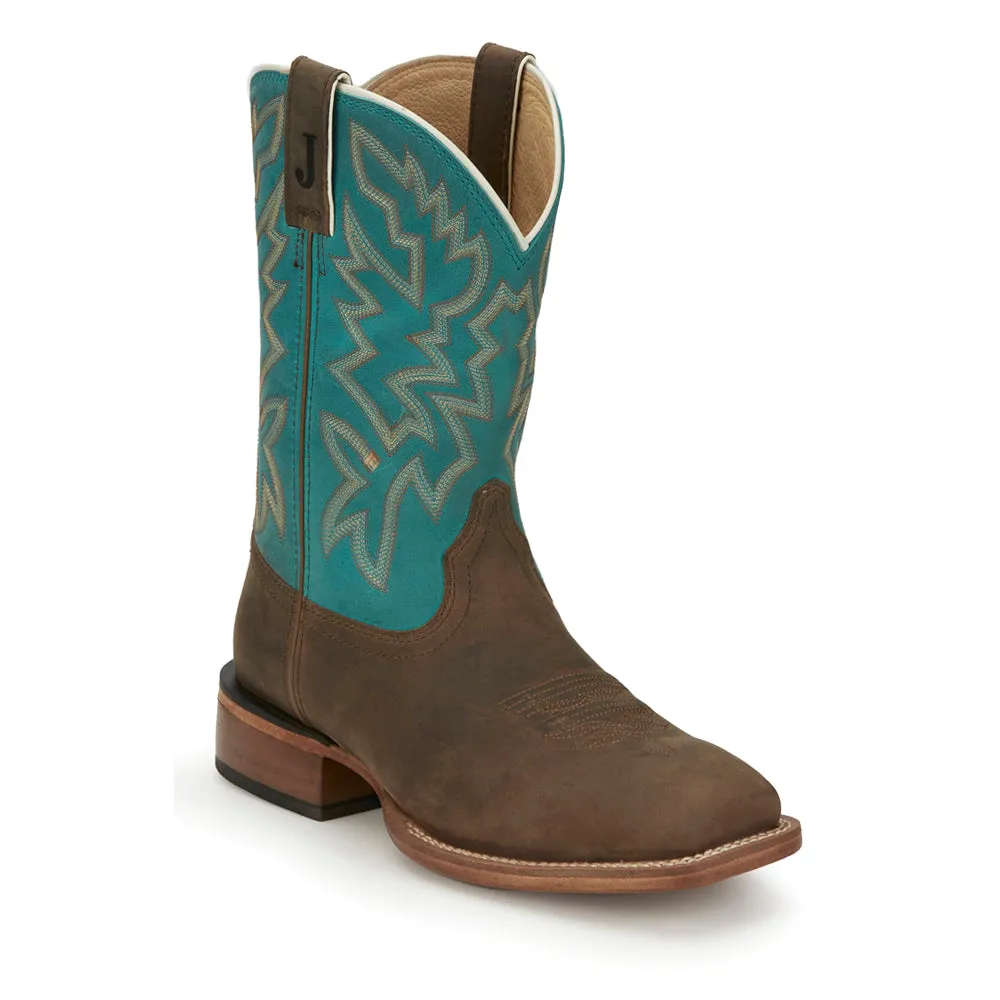 Jackpot 11 inch Wide Embroidered Square Toe Cowboy Boots