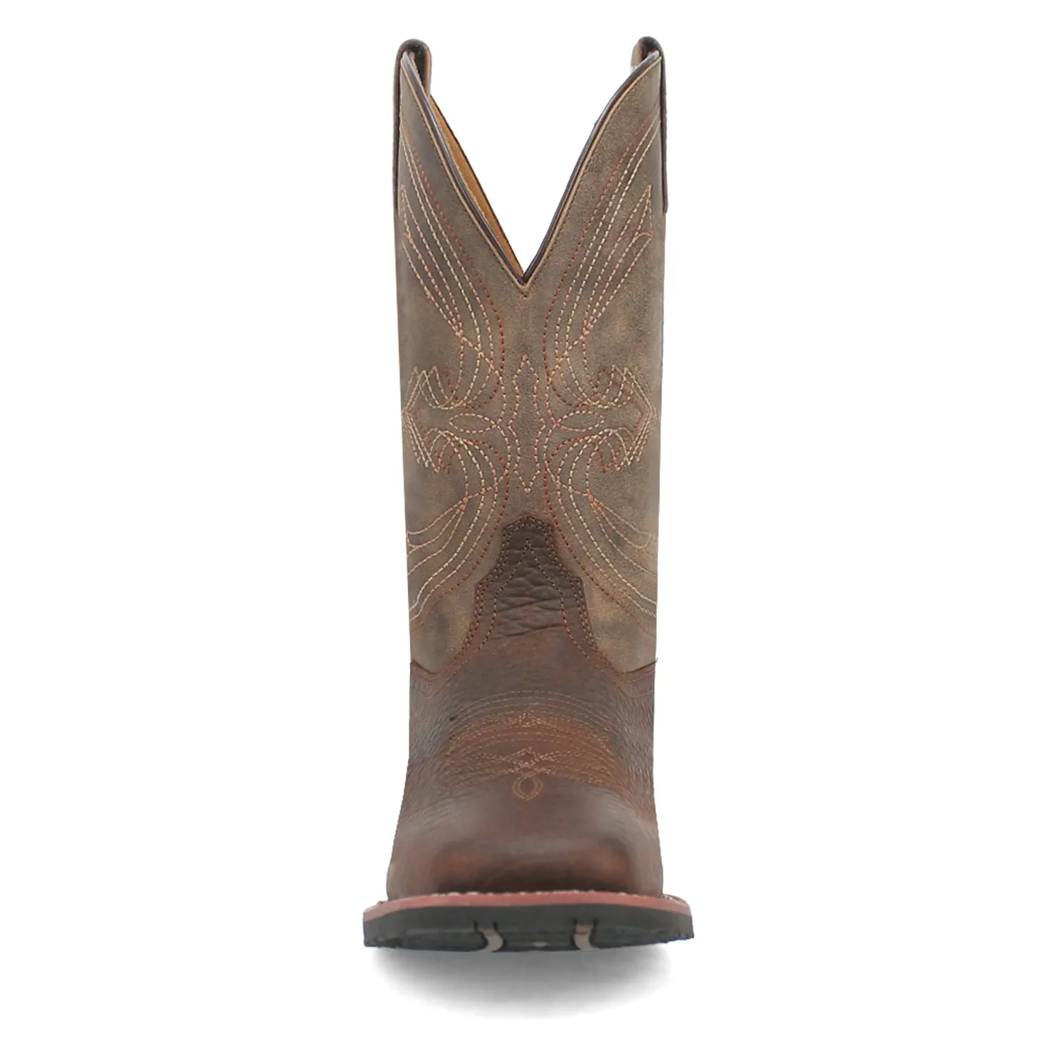 Laredo Mens Elias Chocolate/Tan Leather Western Work Boots