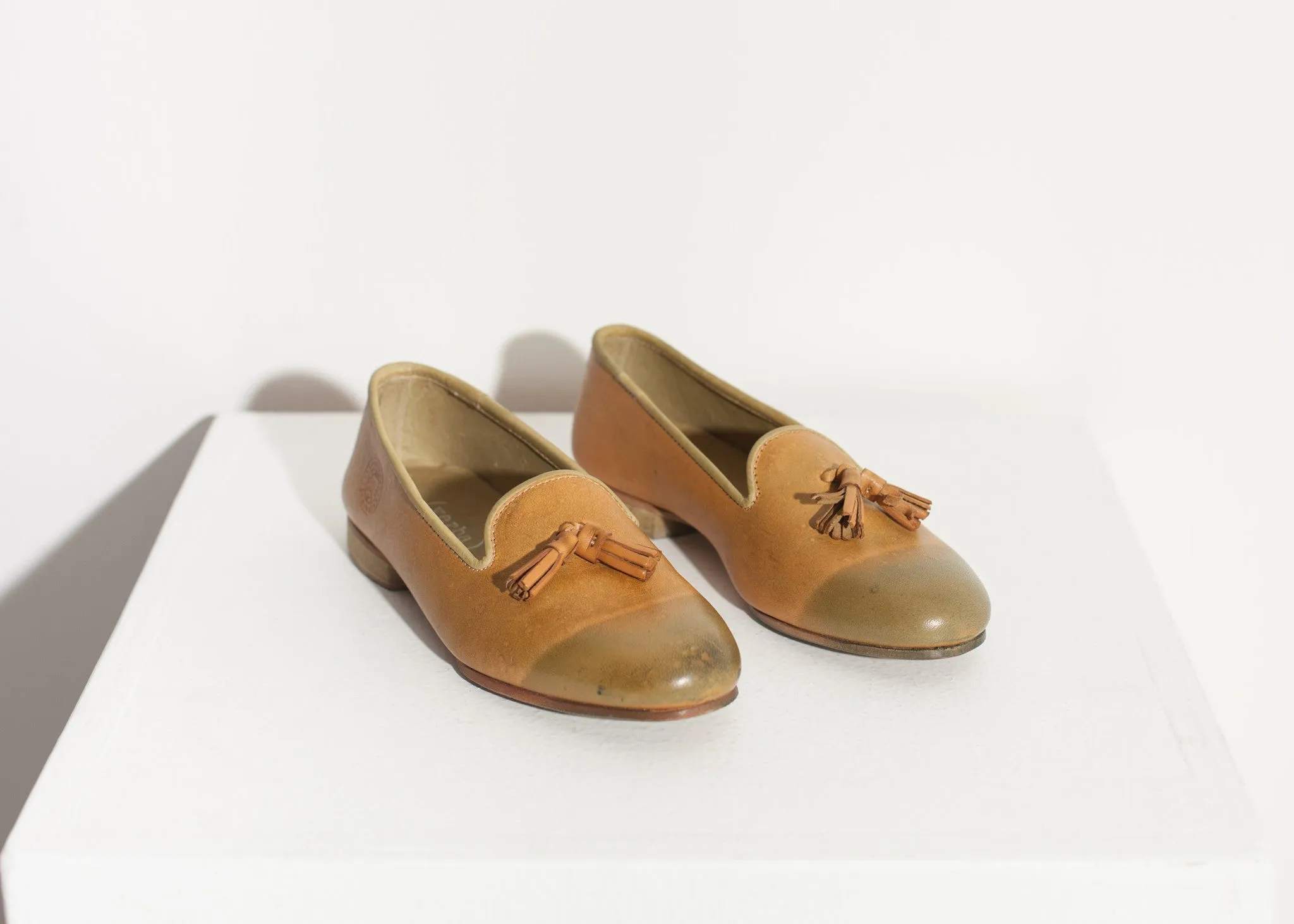 Leather Loafer in Lime - Less Choice