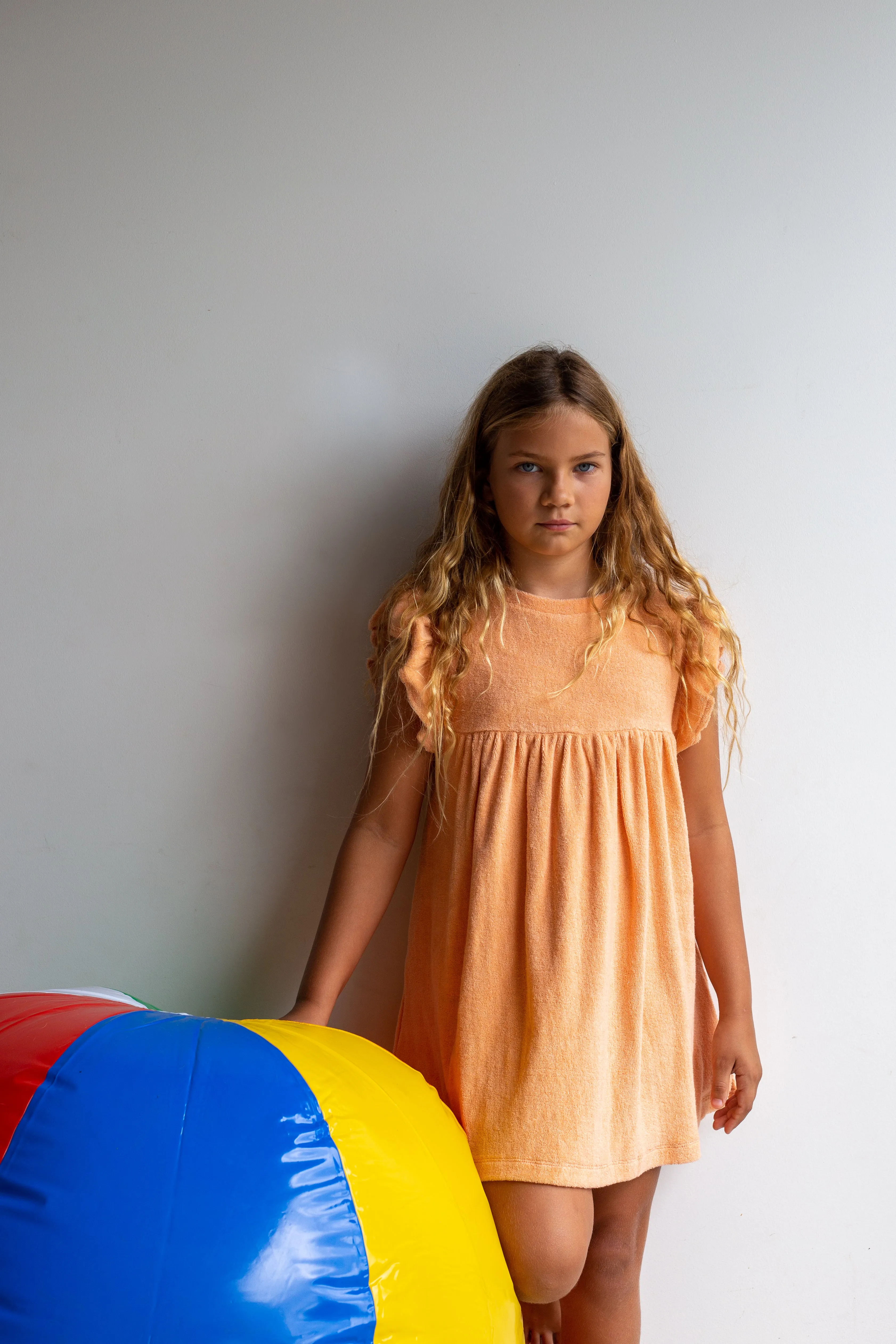 Paradise Terry Dress - Peach Nougat