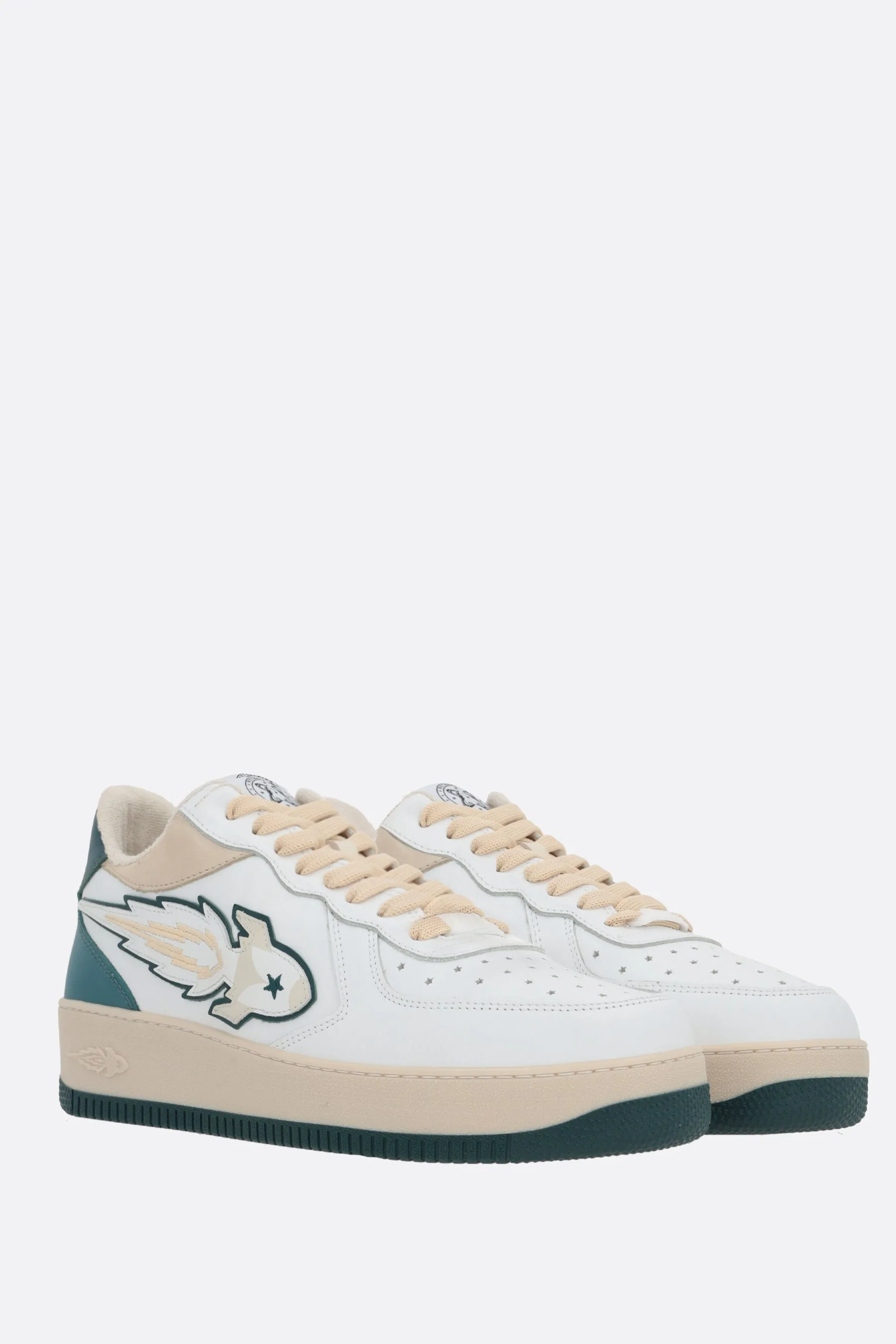 Rocket smooth leather and nabuk sneakers