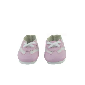 Sporty Lace Up Pink Sneakers for 18-inch dolls