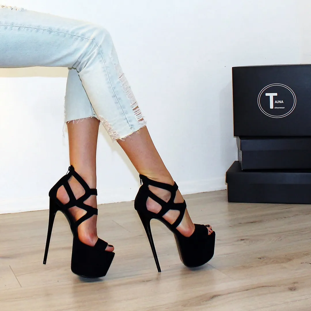 Stylish Black Classic Cage Platform