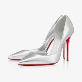 Stylish Silver Laminated Leather Pump