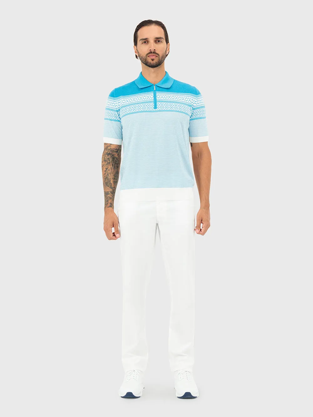 Zip Neck Polo Shirt