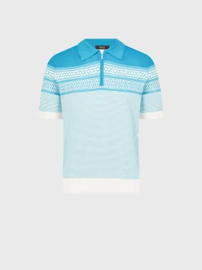 Zip Neck Polo Shirt